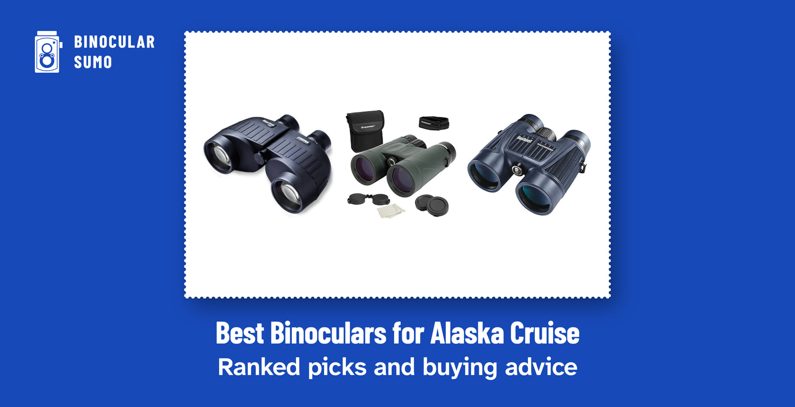 Best Binoculars for Alaska Cruise: Ranked picks and buying advice. Product photos from the product listings: the Steiner Marine Binoculars, the Celestron Nature DX and the Bushnell H2O Waterproof/Fogproof Roof Prism Binocular. Poster layout made by BinocularSumo. Best Binoculars for Alaska Cruise: Ranked picks and buying advice. Product photos from the product listings: the Steiner Marine Binoculars, the Celestron Nature DX and the Bushnell H2O Waterproof/Fogproof Roof Prism Binocular.