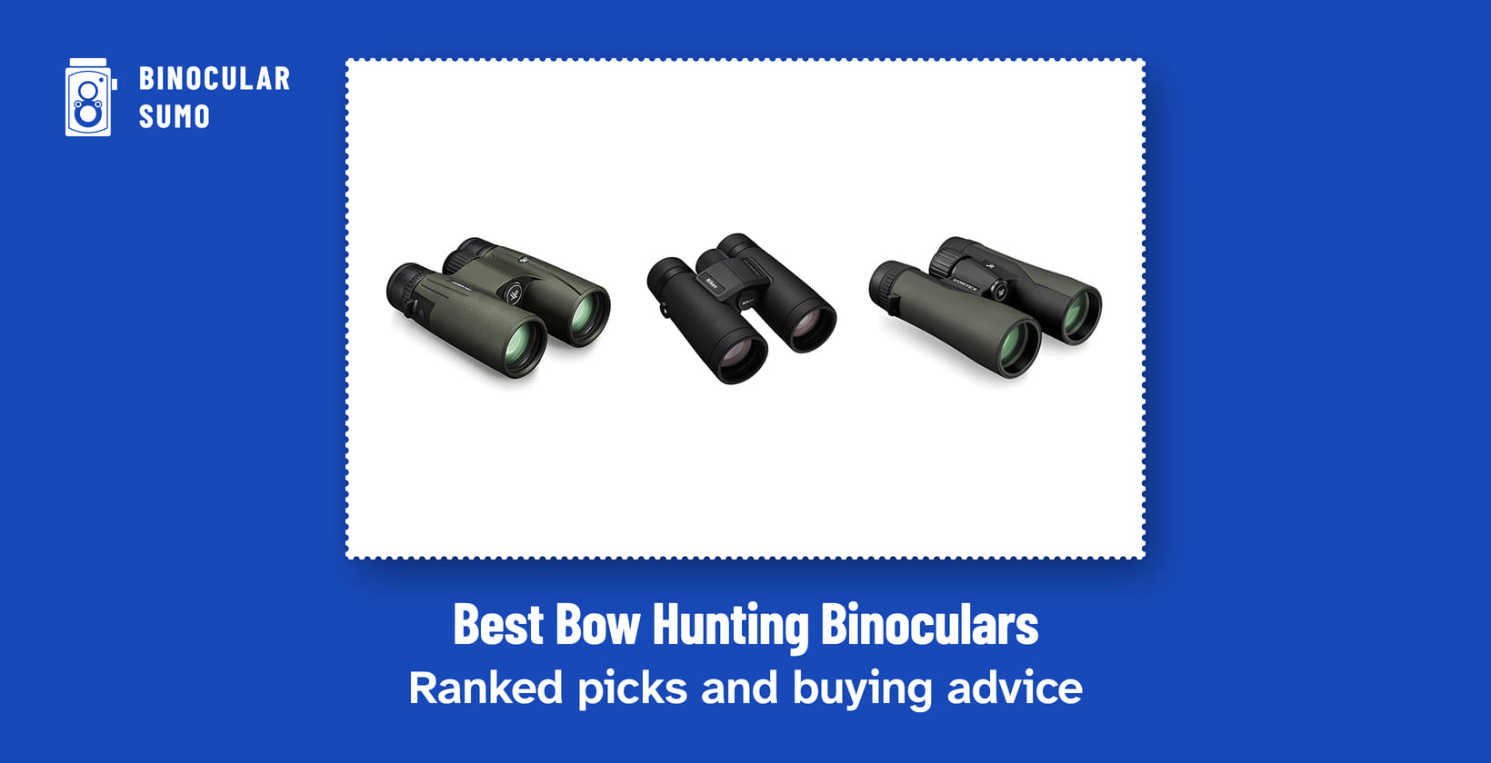 Best Bow Hunting Binoculars: Ranked picks and buying advice. Product photos from the product listings: the Vortex Optics Viper HD Roof Prism Binoculars 10x42, the NIKON Monarch M7 and the Vortex Optics Crossfire HD 10x42 Binoculars. Poster layout made by BinocularSumo. Best Bow Hunting Binoculars: Ranked picks and buying advice. Product photos from the product listings: the Vortex Optics Viper HD Roof Prism Binoculars 10x42, the NIKON Monarch M7 and the Vortex Optics Crossfire HD 10x42 Binoculars.