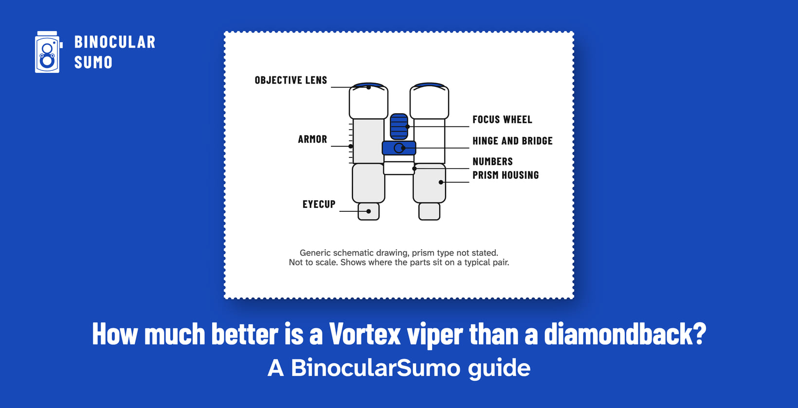 How much better is a Vortex viper than a diamondback? A BinocularSumo guide. Drawing of a binocular with its parts named. Drawn by BinocularSumo for this page. How much better is a Vortex viper than a diamondback? A BinocularSumo guide. Drawing of a binocular with its parts named.