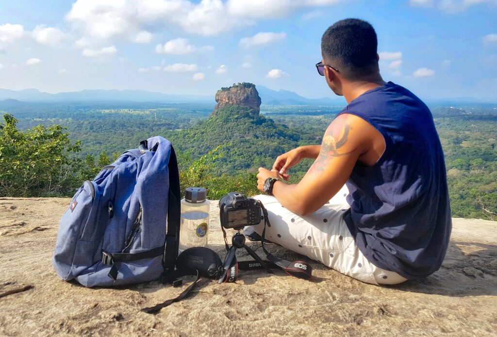 Carrying water while hiking